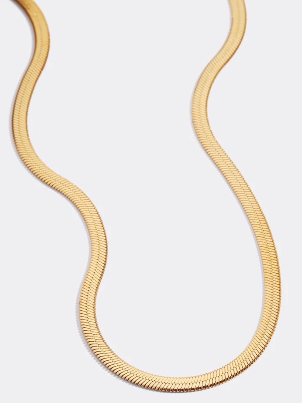 Mint&Lily Classic Gold Herringbone Necklace - Women's Jewelry